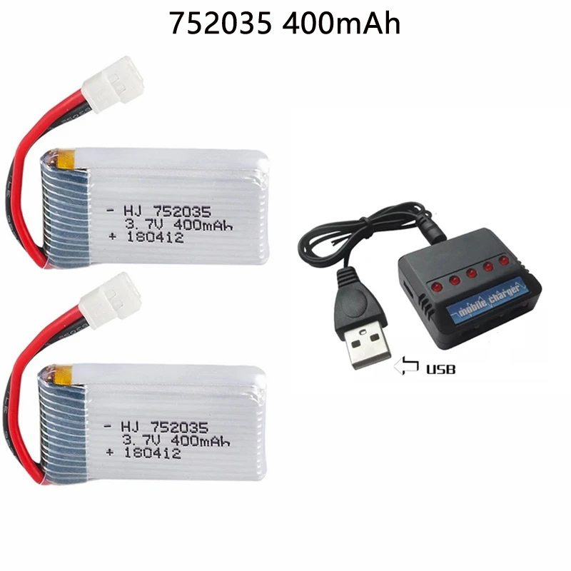 Eachine Drone E58 - 752035 3.7V 400mAh 35C Drone Pil