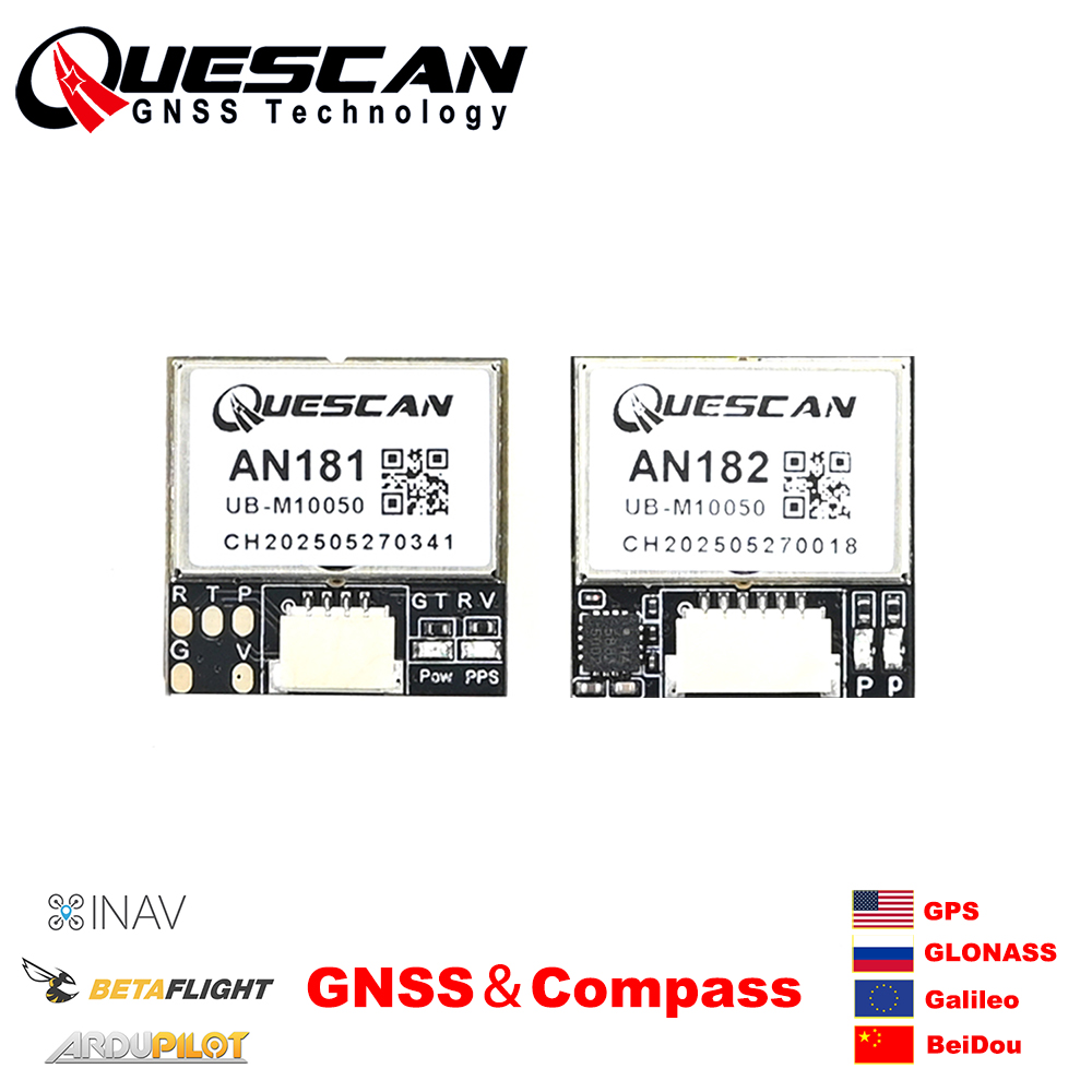 Drone Racing Antenna - QUESCAN 18mm M10 GPS GNSS Modülü,