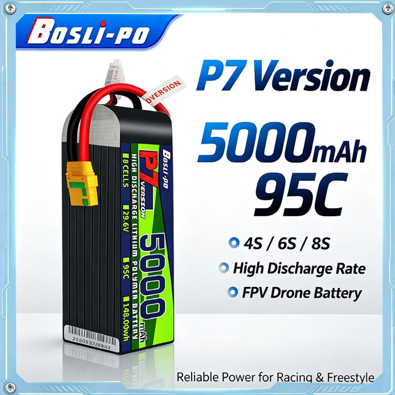 Drone Racing Battery - Boslipo P7 Versiyon 5000mAh 95C LiPo