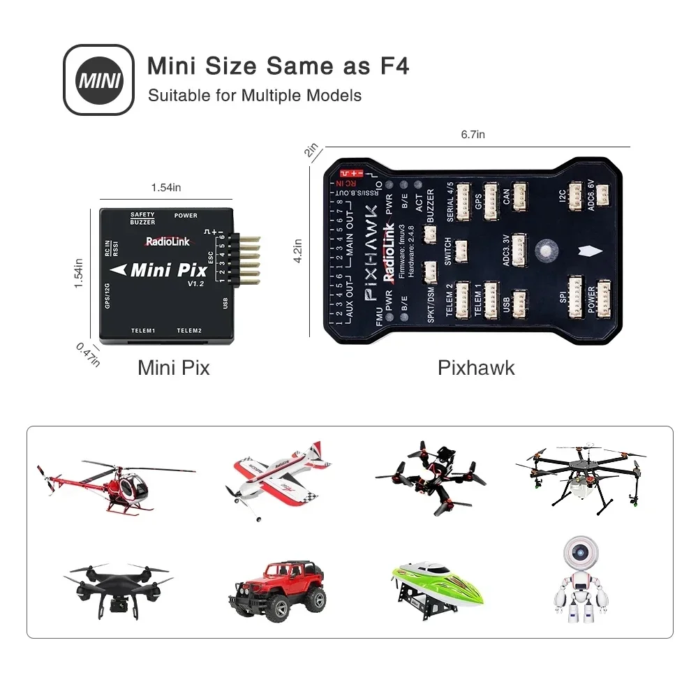 Radiolink Yeni Mini PIX V1.2 U - Drone Racing Flight Controller incelemesi ve fiyatı